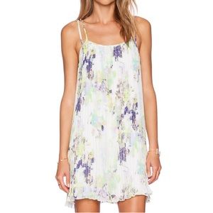 BCBG Patterned Pleated Dress